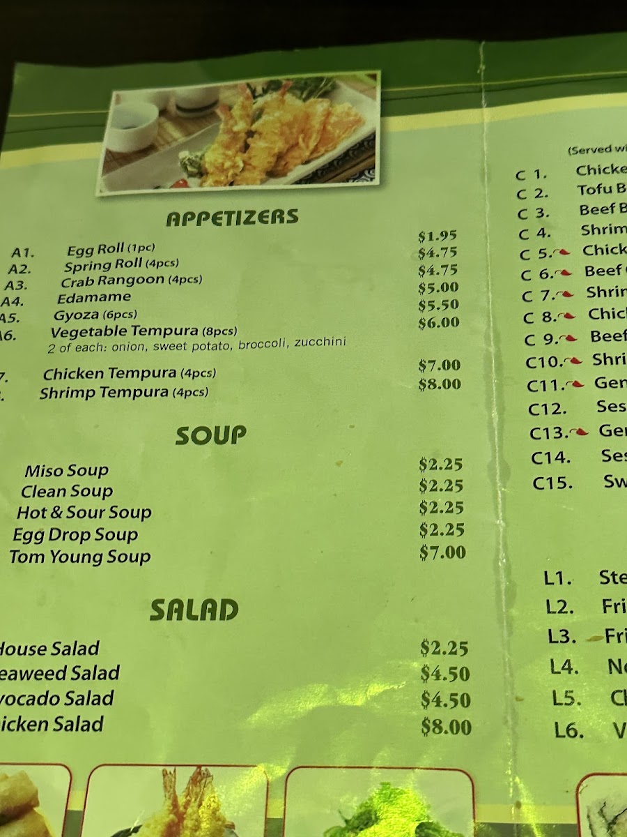 Wasabi Fusion Menu - Image 5